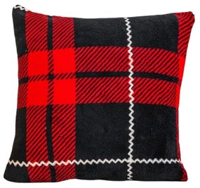 Fata de perna din microplus ALBURY 45x45 cm, rosu