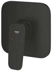 Baterie dus incastrata Grohe Cubeo negru mat fara corp ingropat
