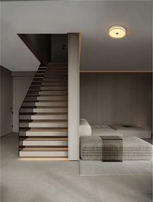 Plafoniera LED HELIOS auriu champagne D-40cm