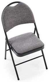 Scaun pliabil Dover, gri / negru