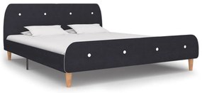 vidaXL Cadru de pat, gri închis, 160 x 200 cm, material textil