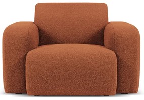 Fotoliu maro cu tapițerie din stofă bouclé Molino – Micadoni Home