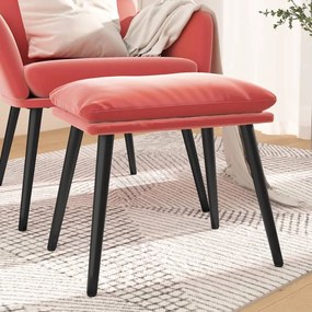vidaXL Taburet, roz, 45x29,5x35 cm, catifea