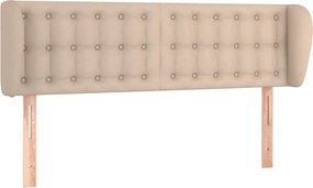 vidaXL Tăblie pat cu aripioare cappuccino 147x23x78/88cm piele eco