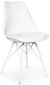 Set 2 scaune cu picioare din metal Bonami Essentials Eco, alb