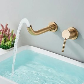 Baterie incastrata Lungo Long auriu periat