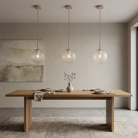 Brilagi - Lustră suspendată cu cablu STELLA 1xE27/60W/230V Ø 15 cm bej/auriu