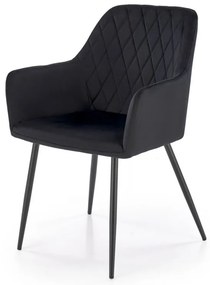 Scaun K558 velvet negru