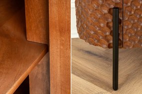 Comoda cu model 3D tip fagure, Lemn Mango Maro ADLON 180cm