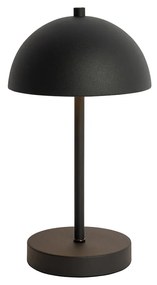 Set de 2 lămpi de masă exterioare ciupercă negre reîncărcabile - Keira