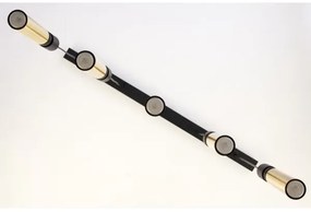 Lustră pe cablu Jupiter 2012 ALAS 5xGU10/10W/230V negru/auriu