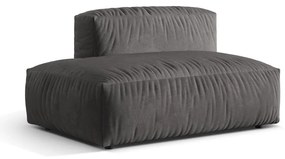 Modul pentru canapea modulară gri cu tapițerie din catifea (cu colț pe partea stângă) Martina – Micadoni