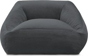 Fotoliu bean bag gri închis cu tapițerie din blană artificială Lilibet – Bobochic Paris