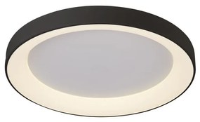 Plafoniera LED inteligenta design circular NISEKO II Black 50cm