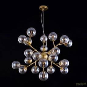 Lustra deosebita cu 24 de surse de lumina Dallas, auriu mat/ chihlimbar MYMOD545PL-24G