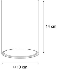 Spot modern integrat bej GU10 50mm rotund - Deep