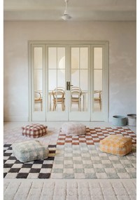 Covor roz deschis/crem lavabil/țesut manual din bumbac 120x160 cm Kitchen Tiles Rose – Lorena Canals