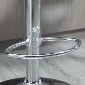 HOMCOM Set de 2 Scaune de Bar cu Înălțime Reglabilă și Suport pentru Picioare, 39x41x68-88 cm, Negru | Aosom Romania