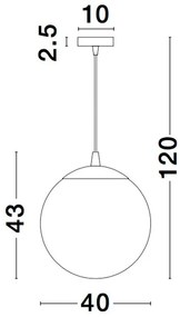 Lustra, Pendul design modern LAZIONE 40cm NVL-9080400