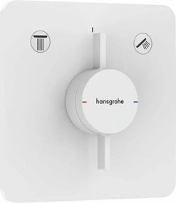Baterie dus incastrata alb mat Hansgrohe DuoTurn Q 2 functii
