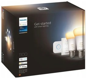 Set de bază Philips Hue WHITE AMBIANCE 2xE27/8W/230V + dispozitiv de interconectare