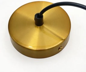 Pendul pe cablu HECTOR, 1xE27/15W/230V, alb/alamă, Ø 25 cm