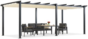 Pergolă de terasă Barbados 3x6 m Garden Point bej