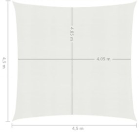 Panza parasolar, alb, 4,5 x 4,5 m, HDPE, 160 g m   Alb, 4.5 x 4.5 m