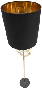 Lampadar auriu/negru din metal, Soclu E27 Max 40W, ∅ 33 cm, Circly Mauro Ferretti