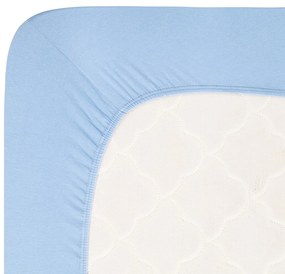 Cearșaf de pat 4Home jersey Lycra albastru, 90 x 200 cm