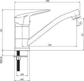 Boro Baterie lavoar pipa BMO_N26M