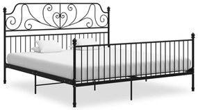 vidaXL Cadru de pat, negru, 180x200 cm, metal