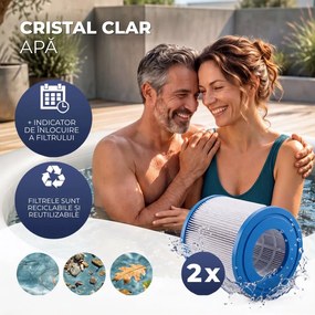 Cadă cu hidromasaj gonflabilă OASIS pentru 6 persoane, rotundă, neagră Casaria