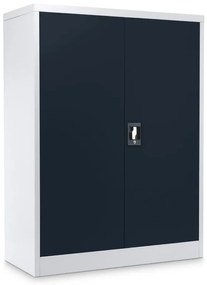 Dulap metalic universal mediu, 90 x 40 x 120 cm, încuietoare cilindru, antracit - ral 7016
