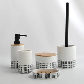 Organizator de baie alb pentru dischete demachiante, din polirășină Yuma – Spirella