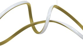 Lustră LED pe cablu TESORO LED/48W/230V aurie