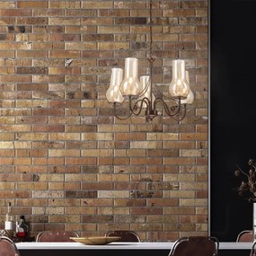 Lustră pe lanț Brilagi COTTAGE 5xE14/40W/230V maro