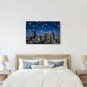 Tablou - Municipiul nocturn (90x60 cm)