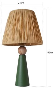 Lampă de masă 1xE27/40W/230V maro/verde