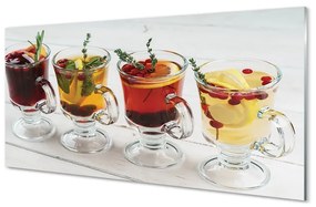Tablouri pe sticlă Iarna ierburi de ceai de fructe