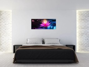 Tablou cu lotus pe apă (120x50 cm)