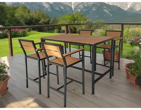 Set de dining pentru grădină în culoare naturală pentru patru persoane Nova – Bonami Selection