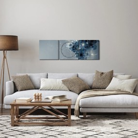 Tablou - Flori delicate (cu ceas) (90x30 cm)
