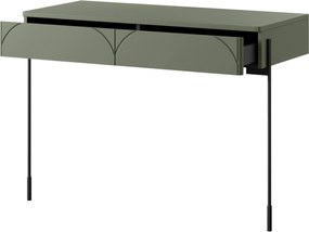 Consolă cu două sertare Sonatia 100 cm - verde măsliniu