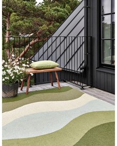 Covor tip traversă pentru interior și exterior verde 70x200 cm Urvi Woods – Pappelina