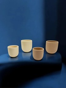 Set 4 Pahare Cafea Novum Margo Vanilie (2 pahare 80ml, 2 pahare 250ml)