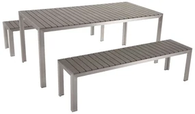 Set de masă pentru grădină Nermo (gri). 1011618