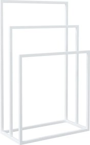 vidaXL Suport de prosoape autonom, alb, 48x24x79 cm, fier