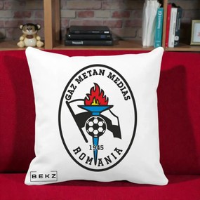 Perna Personalizata Gaz Metan Medias 1945 Fotbal, 40x40 cm, Alba Mata, Husa Detasabila, Perna Inclusa, BEKZ®