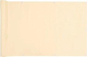 vidaXL Paravan de balcon, crem, 500x120 cm, PVC